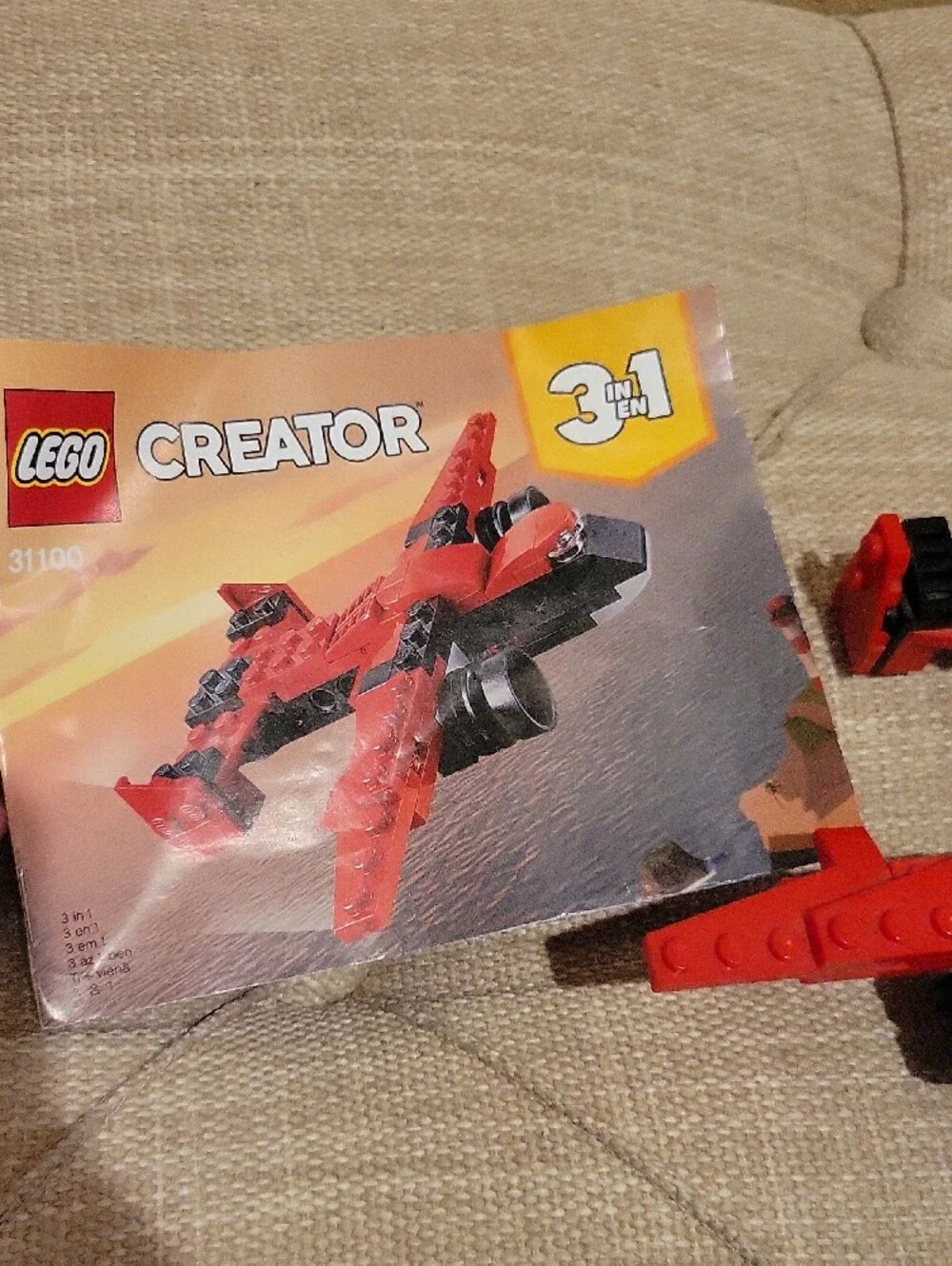 LEGO Red Kids Toy Airplane Building Set - Creator Style